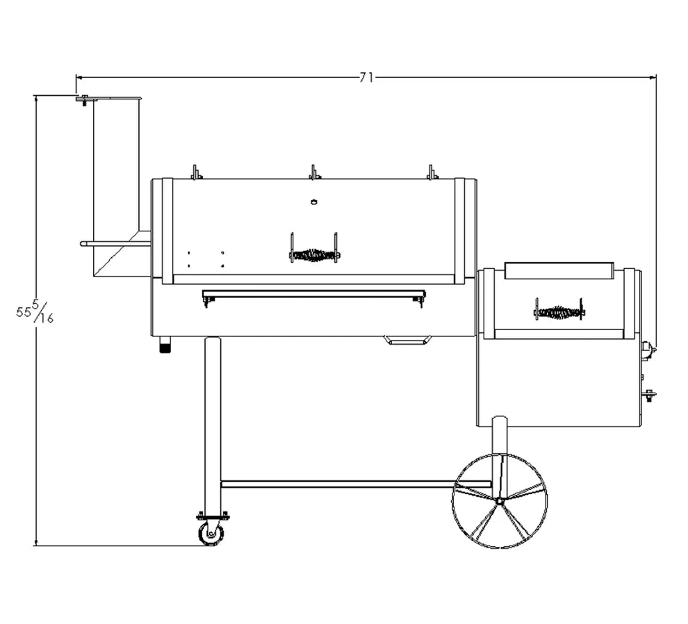 Old Country BBQ Pits - Brazos BBQ Smoker - Freight and Crating Included