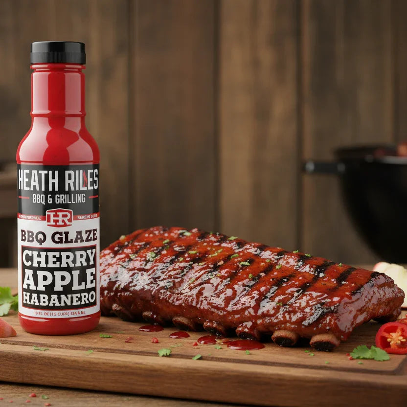Heath Riles - Cherry Apple Habanero - BBQ Glaze - 12 oz