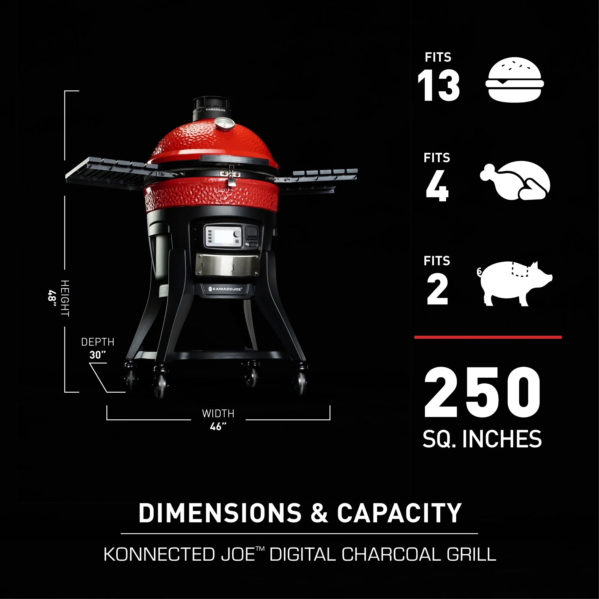 Kamado Joe - Konnected Joe™ Digital Charcoal Grill and Smoker - Freight Included