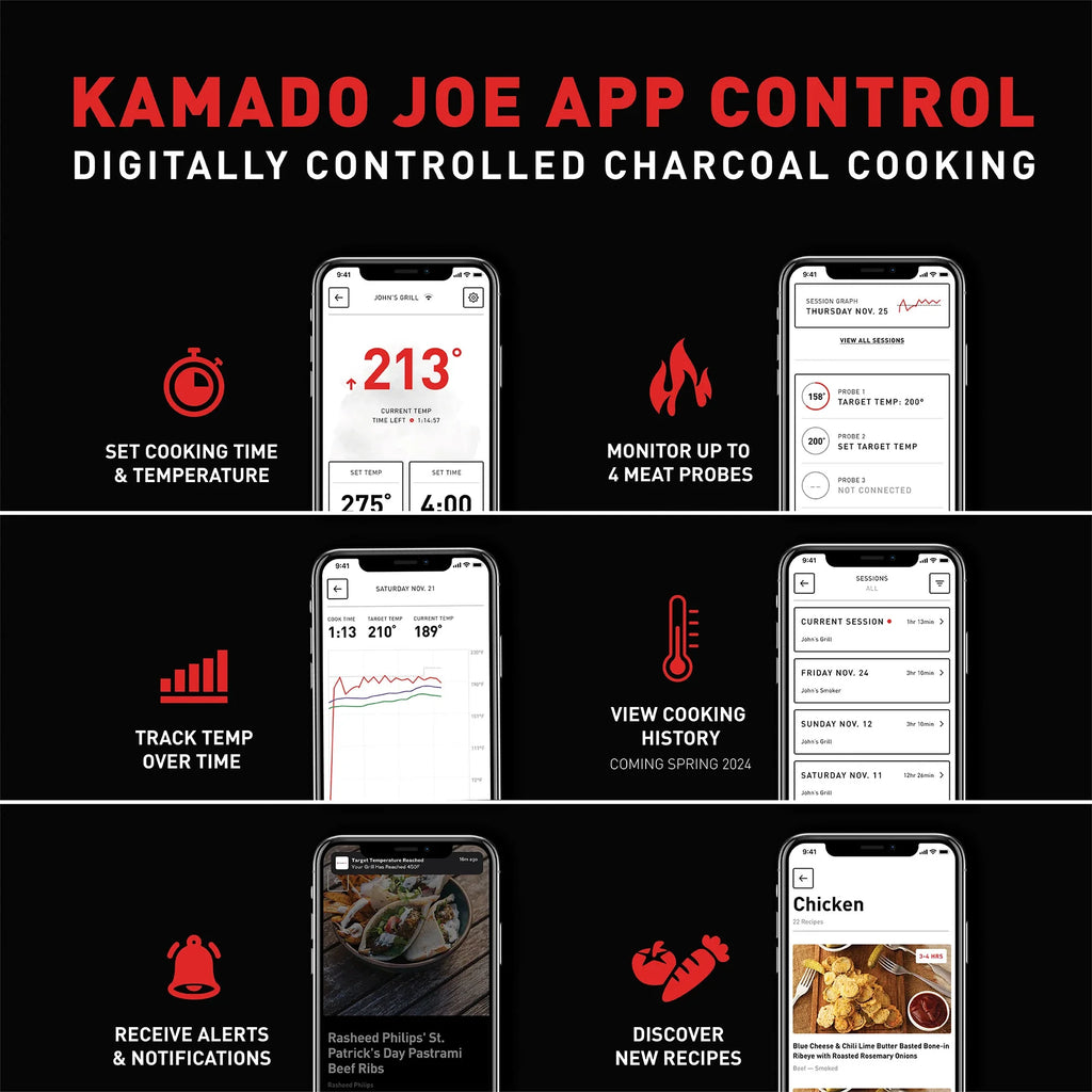 Kamado Joe - Big Joe® Konnected Joe™ Digital Charcoal Grill and Smoker - Freight Included