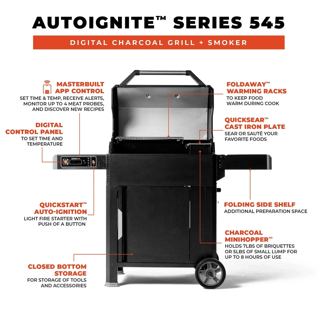 Masturbuilt - AutoIgnite™ Series 545 Digital Charcoal Grill and Smoker