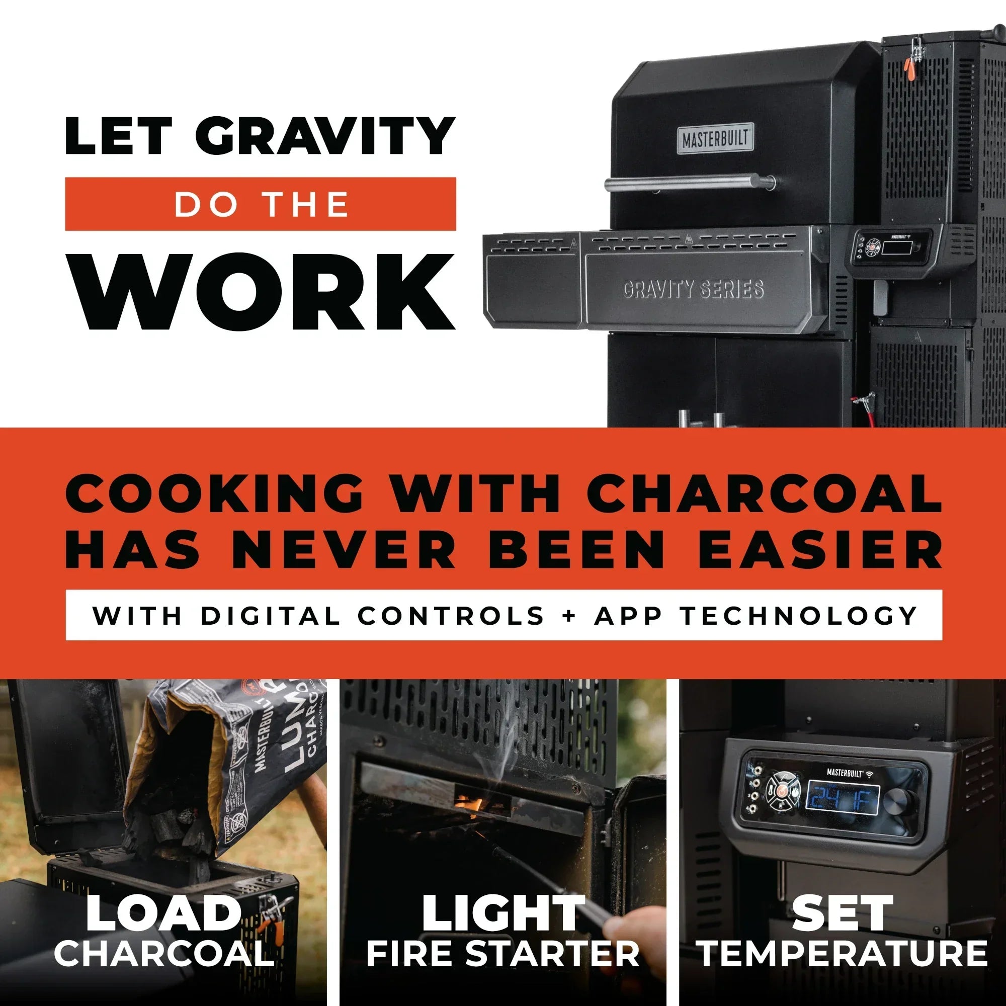 Masturbuilt - Gravity® Series 1150 Digital Charcoal Grill + Smoker