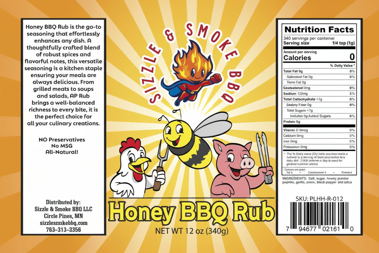 Sizzle & Smoke BBQ - Honey BBQ Rub