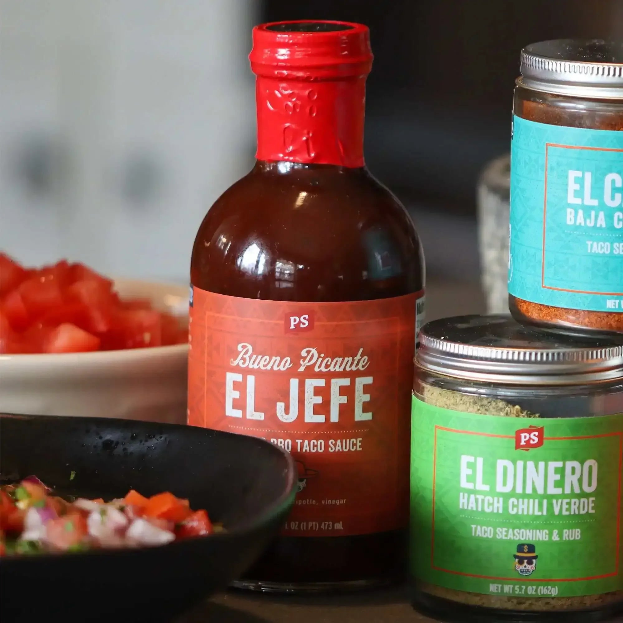 PS Seasonings - Bueno Picante El Jefe Adobo BBQ Taco Sauce - 16 oz