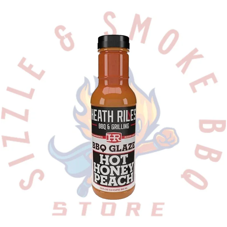 Heath Riles - Hot Honey Peach - BBQ Glaze - 12 oz