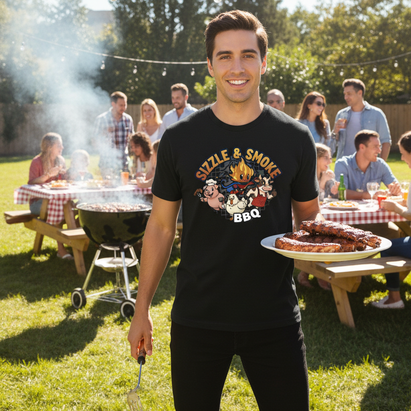 Sizzle & Smoke BBQ T-shirt  LT-4XT